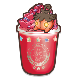 Red velvet latte pumpkin glitter sticker