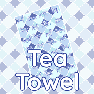 Porcelain Pooches Tea Towel