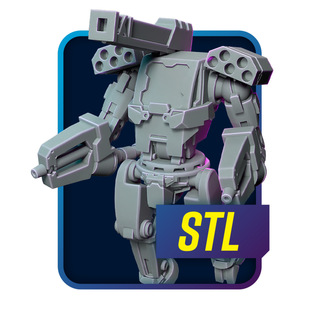 Digital Ship Miniature STL Pack - Mecha Vanguard