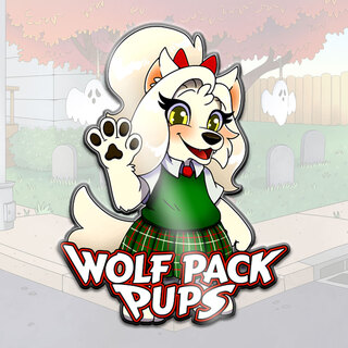 Wolf Pack Pups: Snow Paw 2″ Hard Enamel Pin