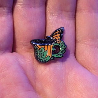 Day (Monarch) Mini Tea Cup Pin
