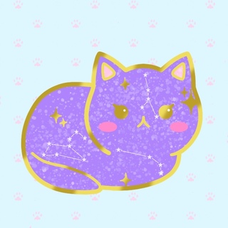 Purple Galaxy Cat Pin