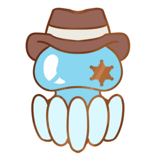 Sheriff Jellyfish Hard Enamel Pin