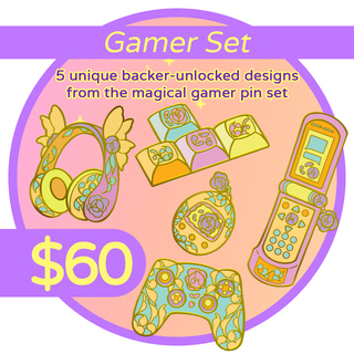 Magical Gamer Pin Set - Dark or Light