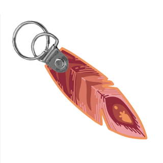 Red Marachi Feather Keychain