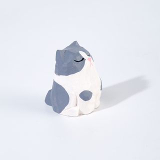 Komi Carved Wooden Cat