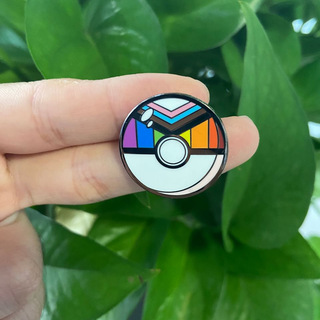 Pride pokeball pin