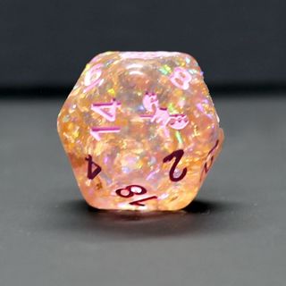 Pixie's Promise Dice Set - Light Pink with Pink Numbering