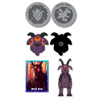 Black Goat Lover Collector's Bundle (Coin, Pin, Metal Card & Magnet)