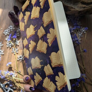 Purple tomes- A5 Notebook (Lines)