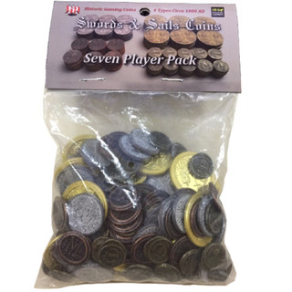 7 Player Pak of Historic metal Coins