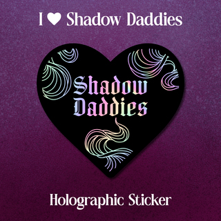 I Heart Shadow Daddy Heart Sticker - Holographic - 2.5"