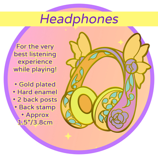 Magical Gamer Pin - Headphones - Dark or Light