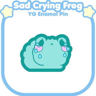 Sad Frog Enamel Pin