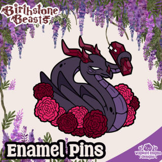 Birthstone Beast Enamel Pin