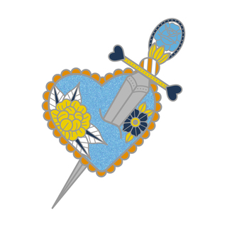 Dagger & Heart Pin - Aro/Ace