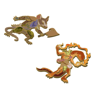 Rat Skirmisher & Salamander Mage Pin Set