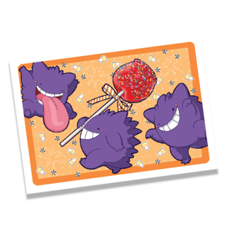 Candy apple ghosts mini print