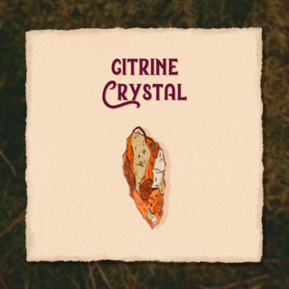 Citrine Crystal Pin