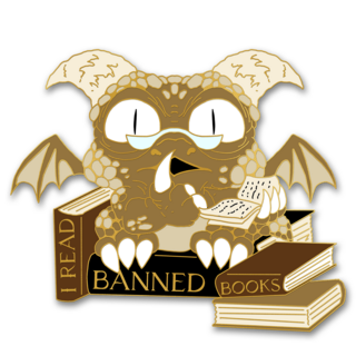 "I read banned books" pin