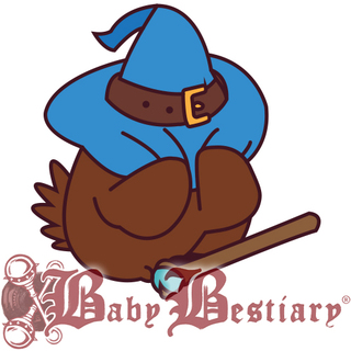 Embarassed, Owlbear Wizard Pin (019)