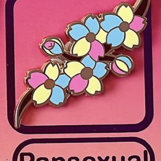 Pansexual Sakura Pride Enamel Pins
