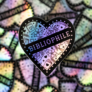 Holographic Bibliophile - Holographic Vinyl Sticker - 3"