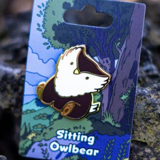 Sitting Owlbear Pin (003)