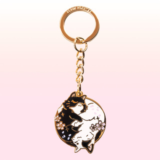 Keychain Sakura Yin Yang Cats