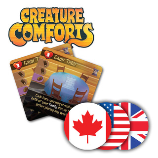 English Creature Comforts Dice Tower Promo Cards