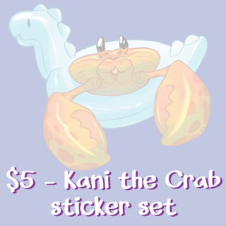 Kani the Crab sticker sheet