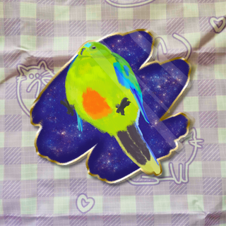 Mega CHONKY Orange Bellied Parrot Pin