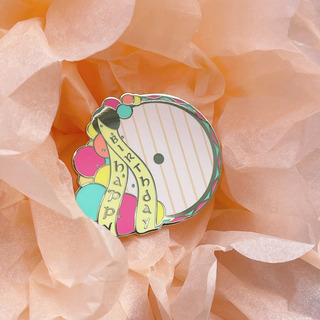 Birthday Pink Door Enamel Pin
