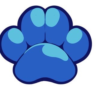 Dark Blue Paw Pin