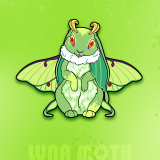 Luna Moth Wabbit Pin