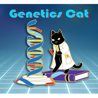 Genetics Cat Pin