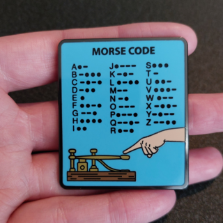 Morse Code Enamel Pin