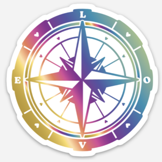 Rainbow metal sticker
