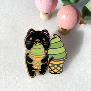 Matcha Cat Enamel Pin