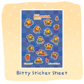 Bitty Basilisk Sticker Sheet