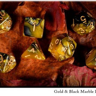 Gold & Black Dice Set