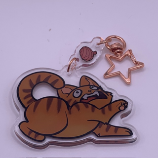 Orange cat charm