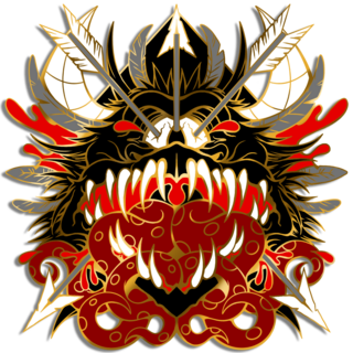 Gold Distorted Snallygaster Pin