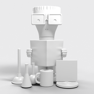 Milo 7" vinyl figure (blank white variant)