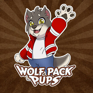 Wolf Pack Pups: Night Wolf 3x4″ Die Cut Sticker