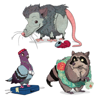 Psychic Trash Detectives Animal Stickers