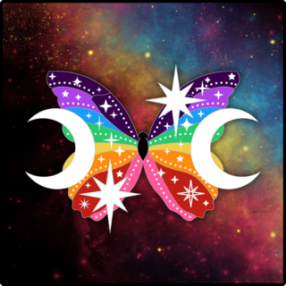 Rainbow Butterfly Holo Sticker