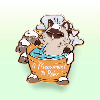 Enamel Pin A Meowment To Relax Cat