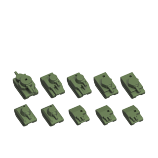Additional tank pieces - Old Concept Tanks (6 different colors)
