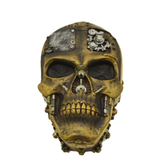 Flat Steampunk Skull Dice Container